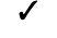 ✓