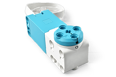 A blue and white object with a hole in the middle. Description generated by AI